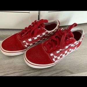 Kids size 2 Red Checkered Vans
